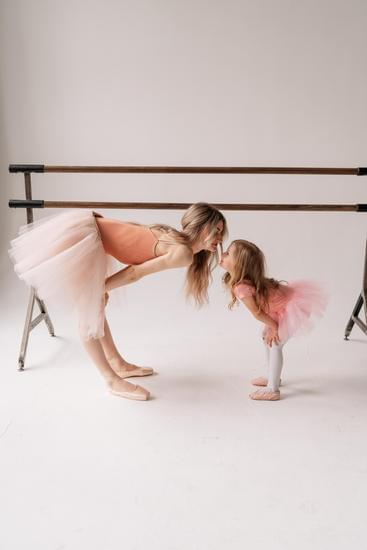 Mother And Daughter Practising Ballet Photos By Canva