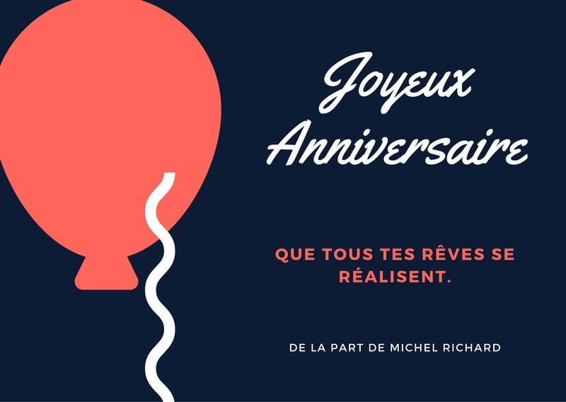 Cartes D Anniversaire Gratuites De 1000 Modeles Canva