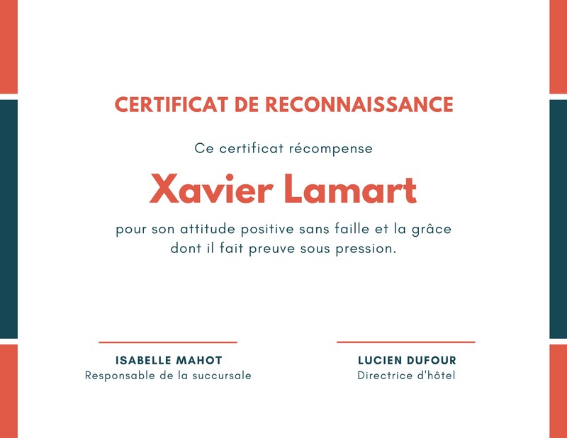 Certificat de reconnaissance diplôme modèles gratuits Canva