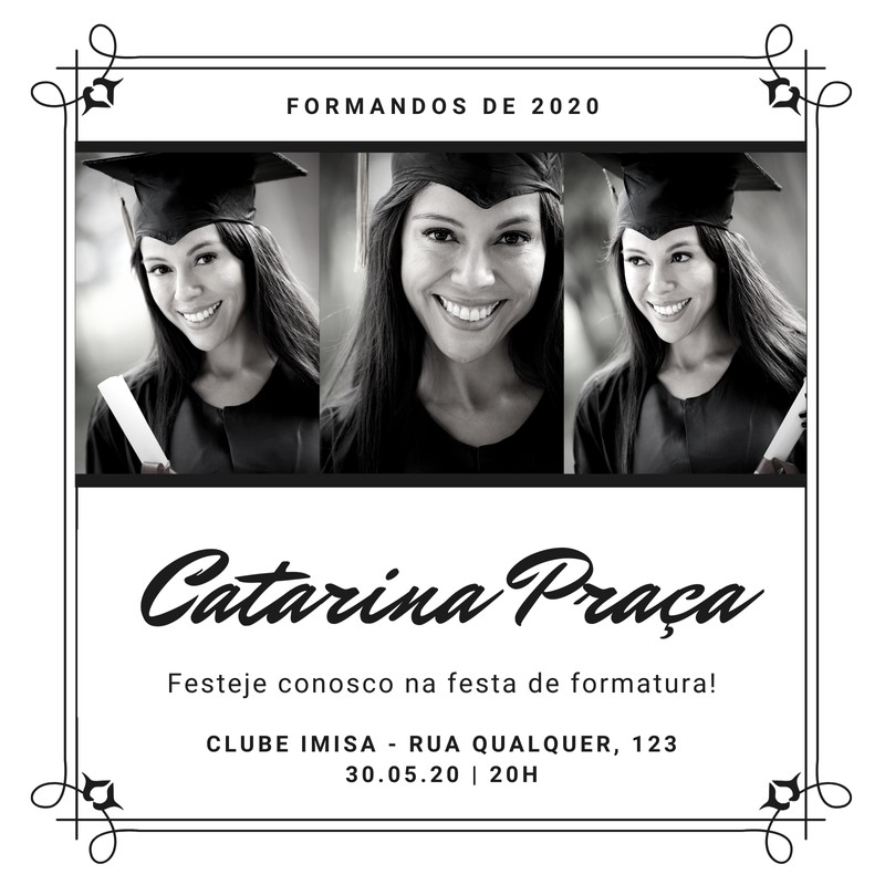 Personalize Modelos De Convites De Formatura Canva 6410