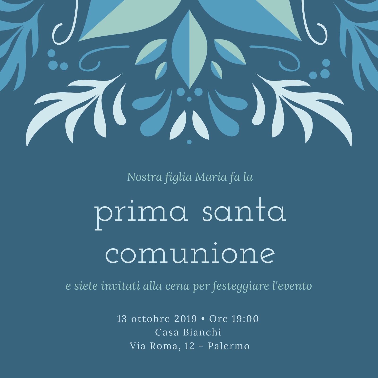 Inviti: INVITO PRIMA COMUNIONE VALERIA