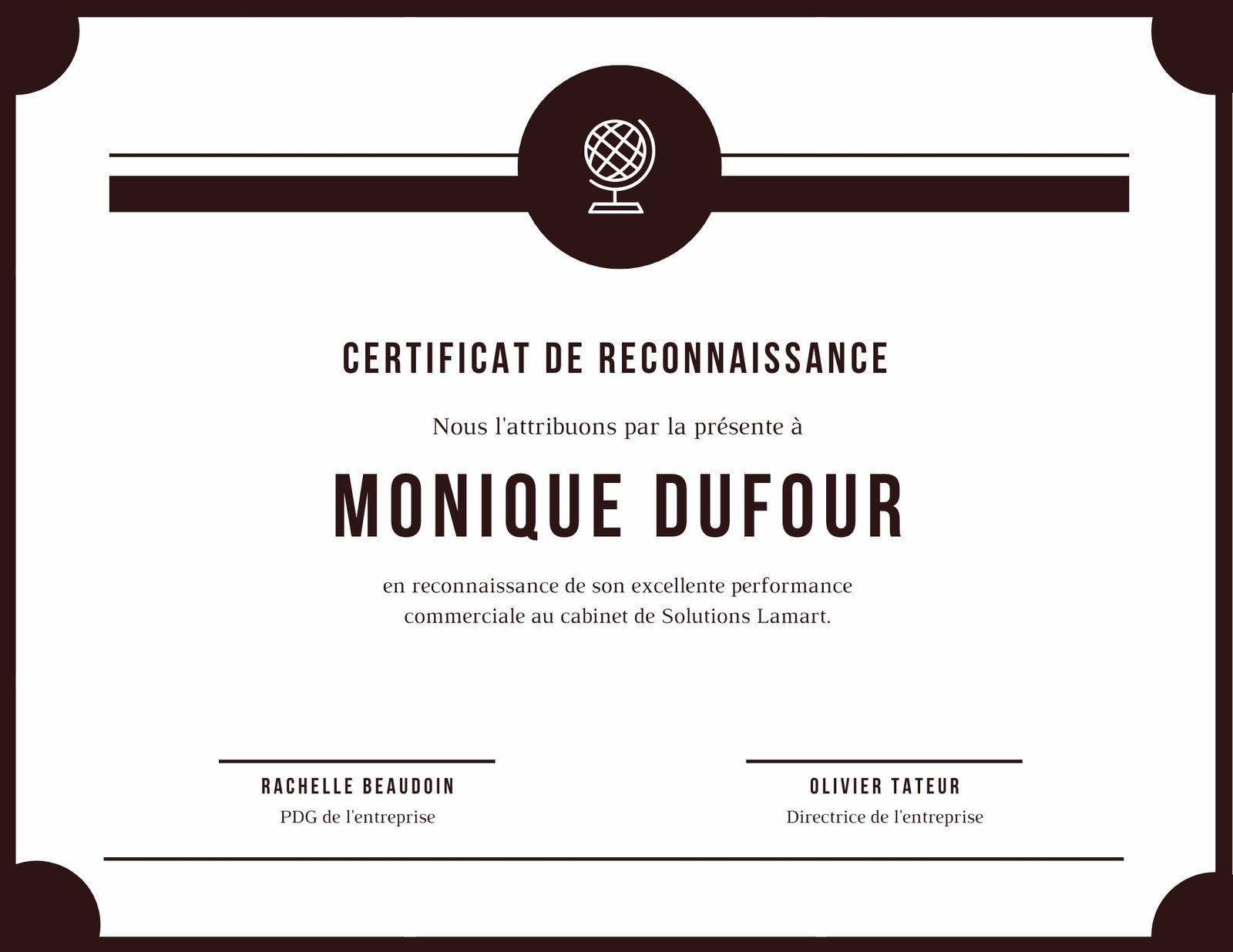 Certificat de reconnaissance diplôme modèles gratuits Canva