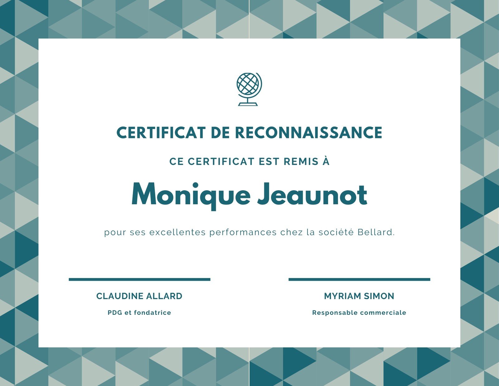 Certificat de reconnaissance diplôme modèles gratuits Canva