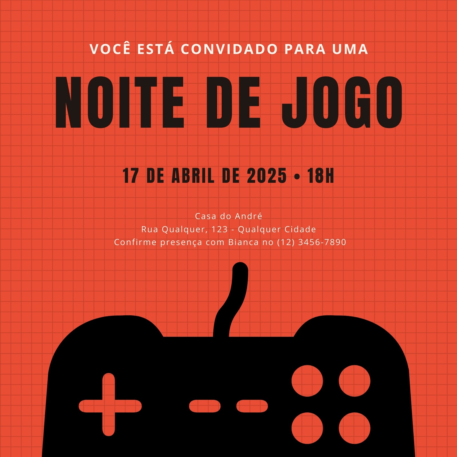 Convite Festa de Jogo Online, Vídeo Jogo Aniversário