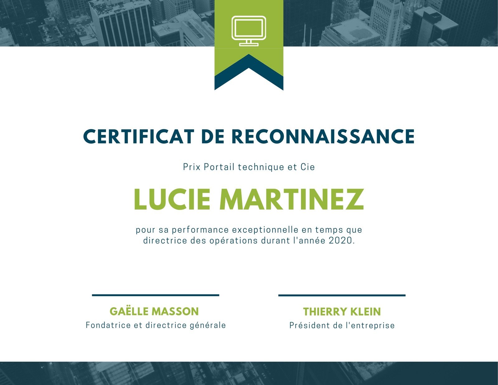 Certificat De Reconnaissance Dipl Me Mod Les Gratuits Canva