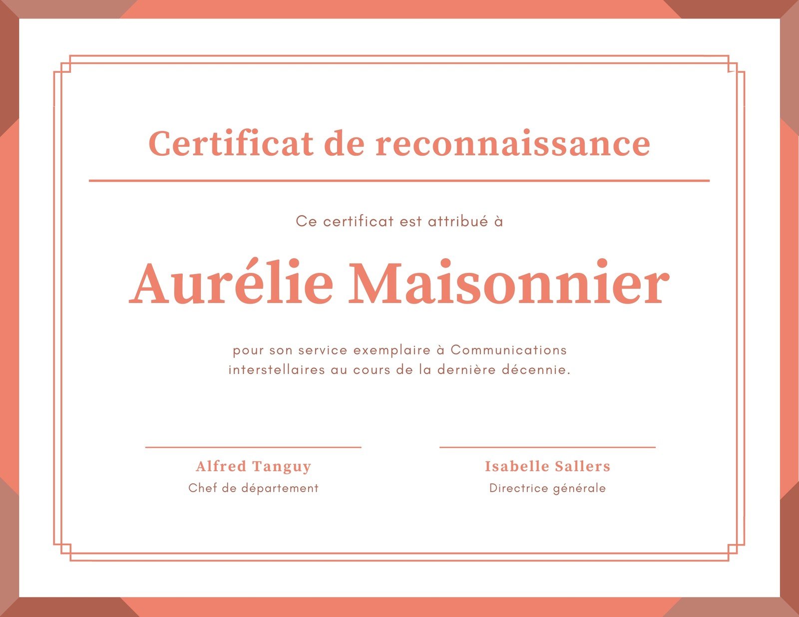 Certificat de reconnaissance diplôme modèles gratuits Canva