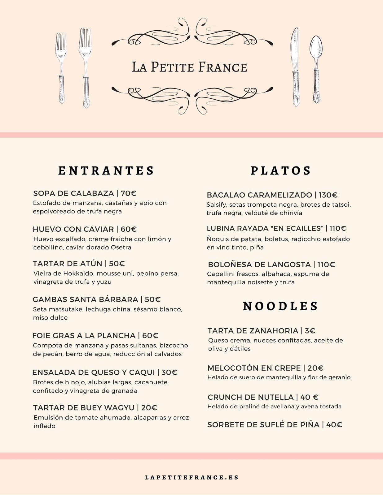 Carta Menu Del Famoso Restaurante Frances Les Comprar Cartas My Xxx