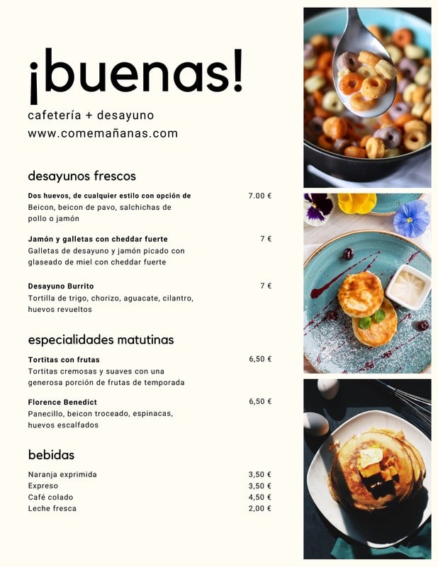 Descobrir 58+ imagem carta de desayunos para cafeteria - Abzlocal.mx