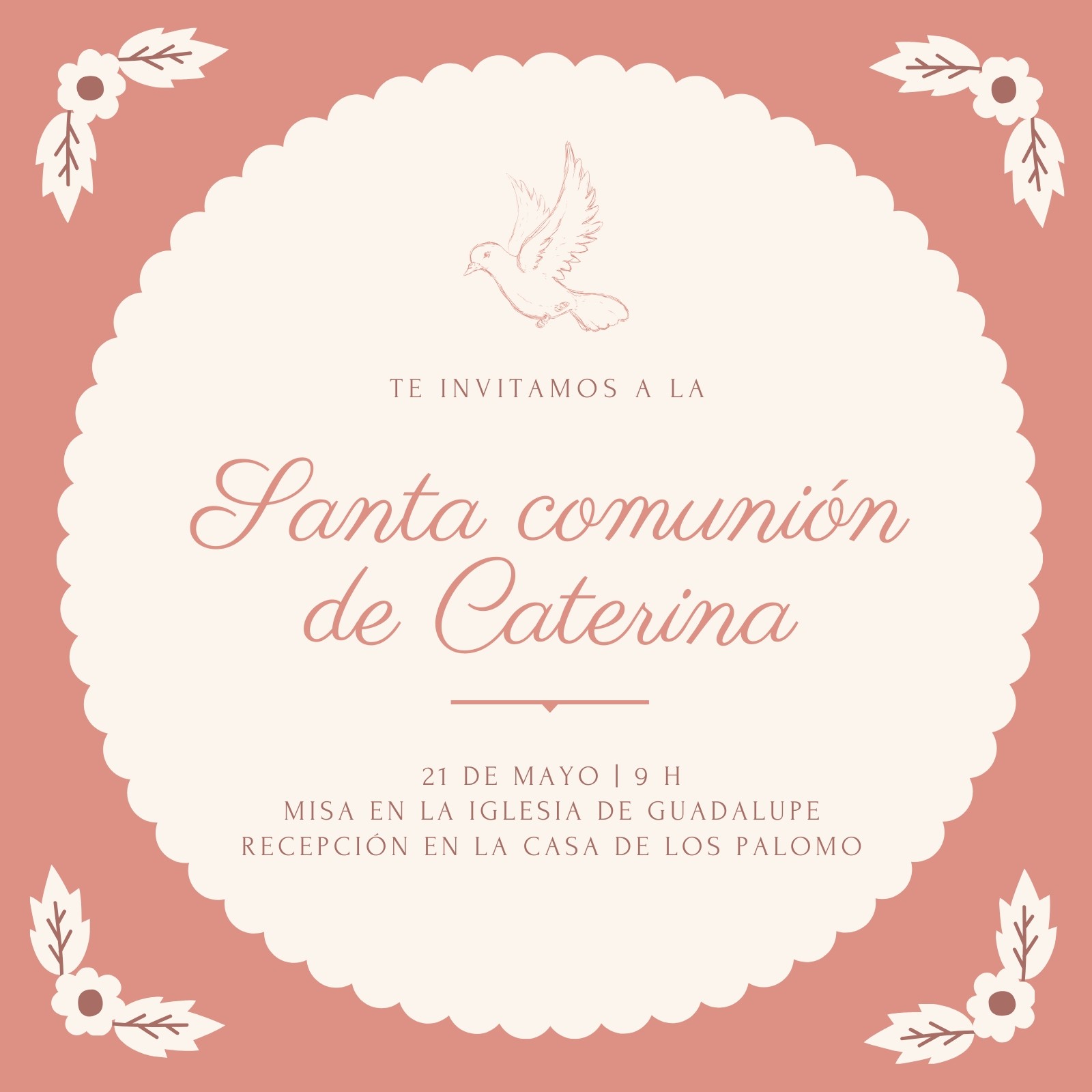 Invitaciones de Primera Comunión SLP Mexico