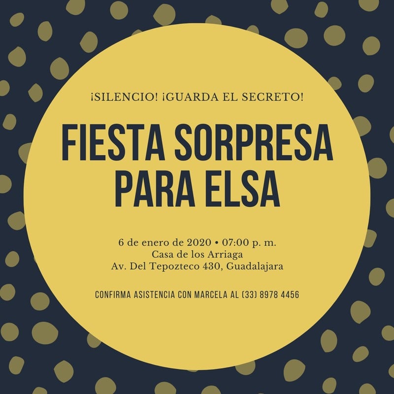 Plantillas Para Invitaciones De Fiesta Sorpresa Canva