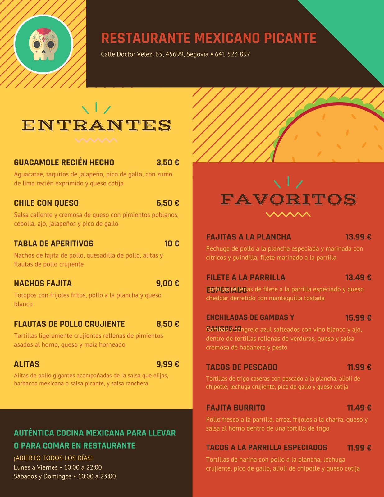 factor casamentero maravilloso Plantillas de menús mexicanos editables y gratuitos | Canva