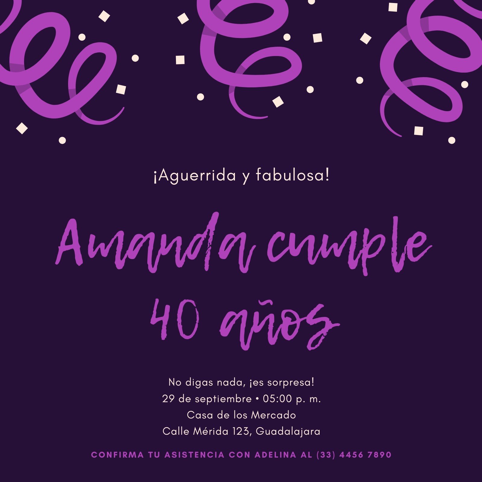 Plantillas Para Invitaciones De Fiesta Sorpresa Canva