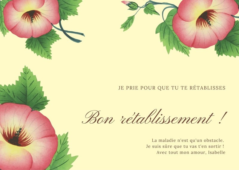 Cartes De Bon Retablissement Originales Gratuites Canva