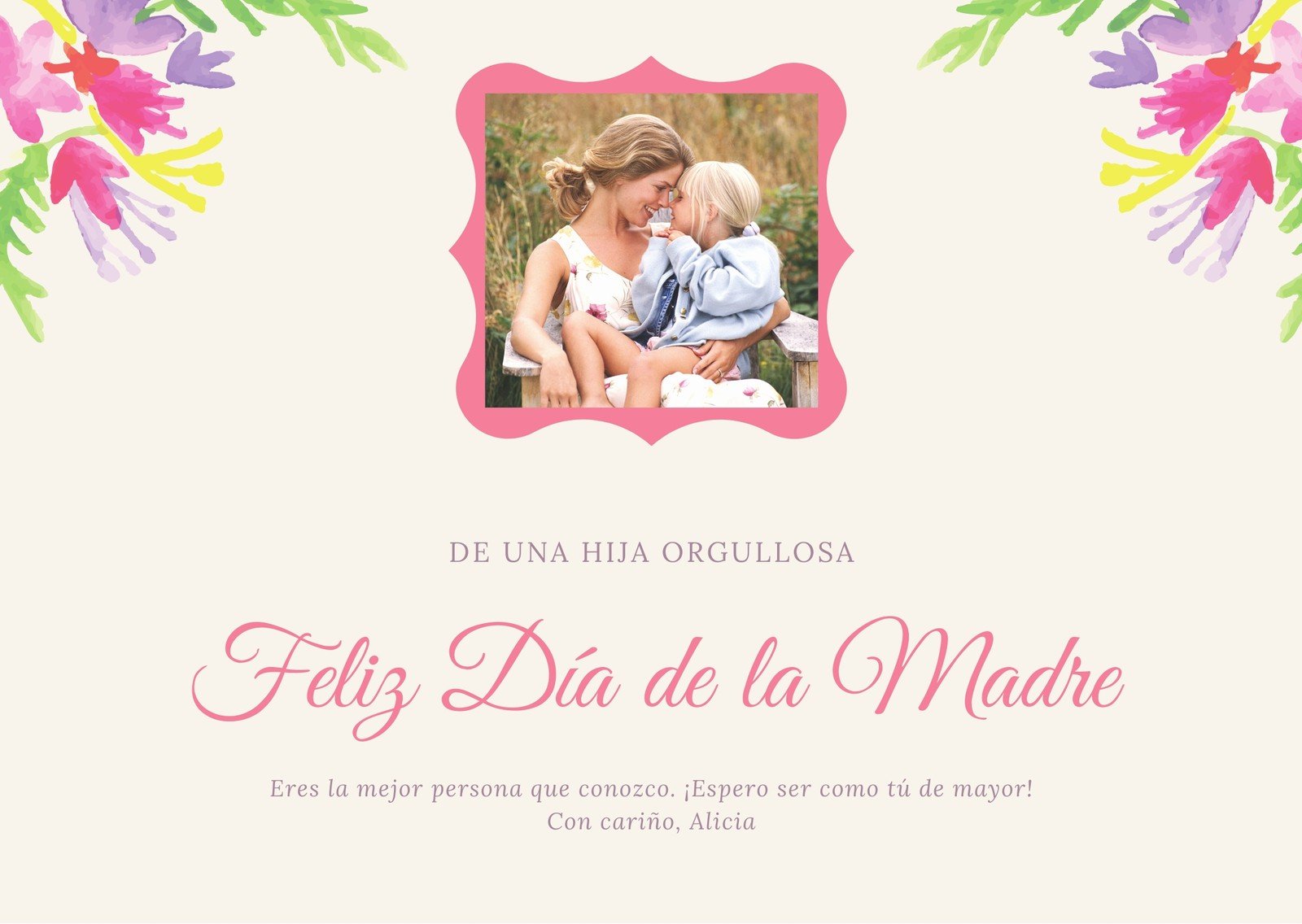 Plantillas de Tarjetas del Día de la Madre editables online Canva