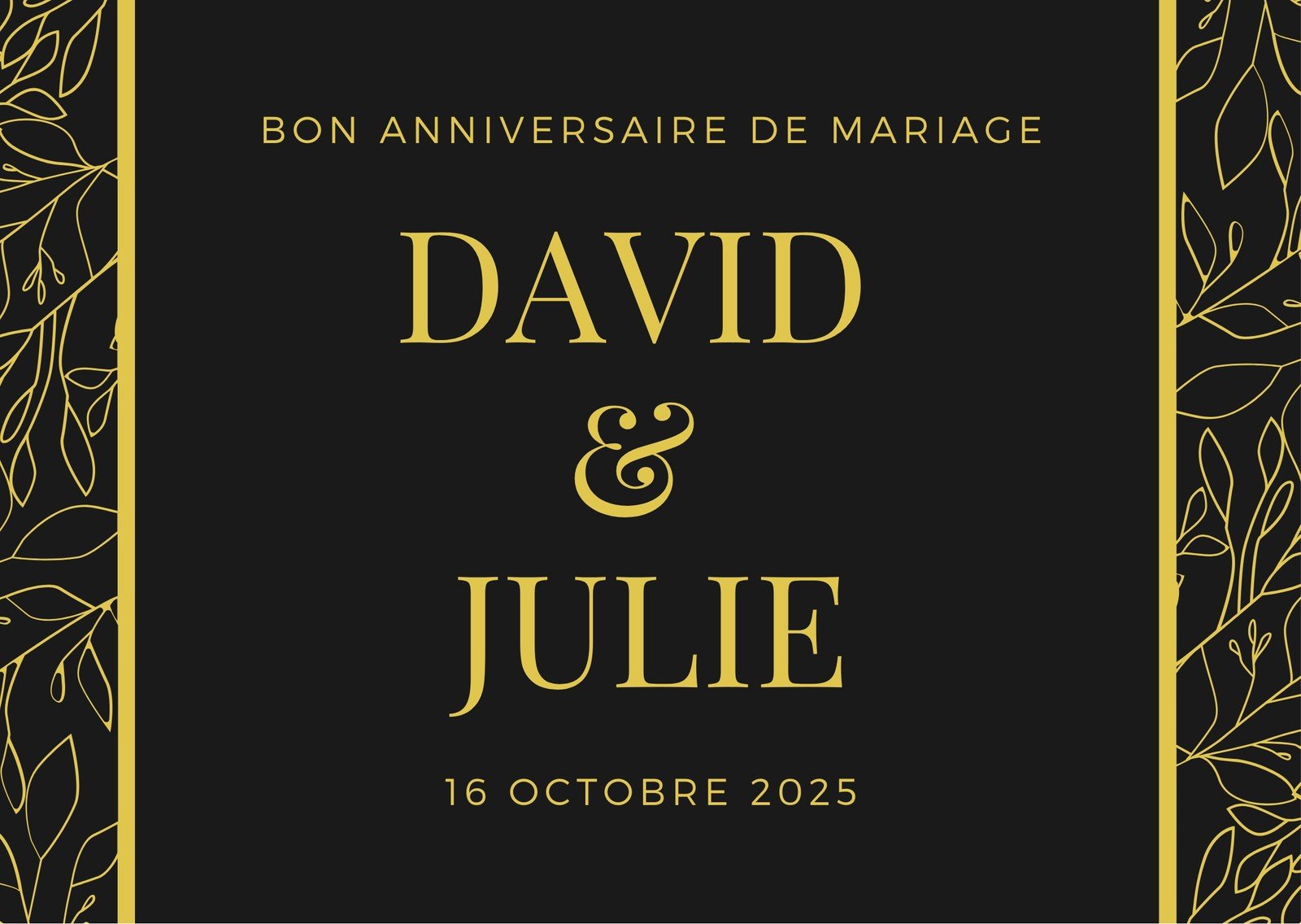 Cartes D Anniversaire De Mariage Gratuites A Personnaliser Canva