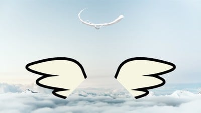 Animated Angel Wings Zoom Virtual Background - Templates by Canva