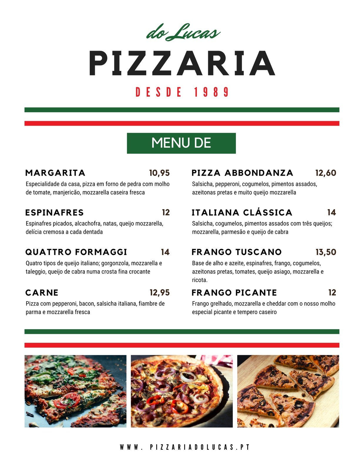 Convite online de pizzaria edite grátis