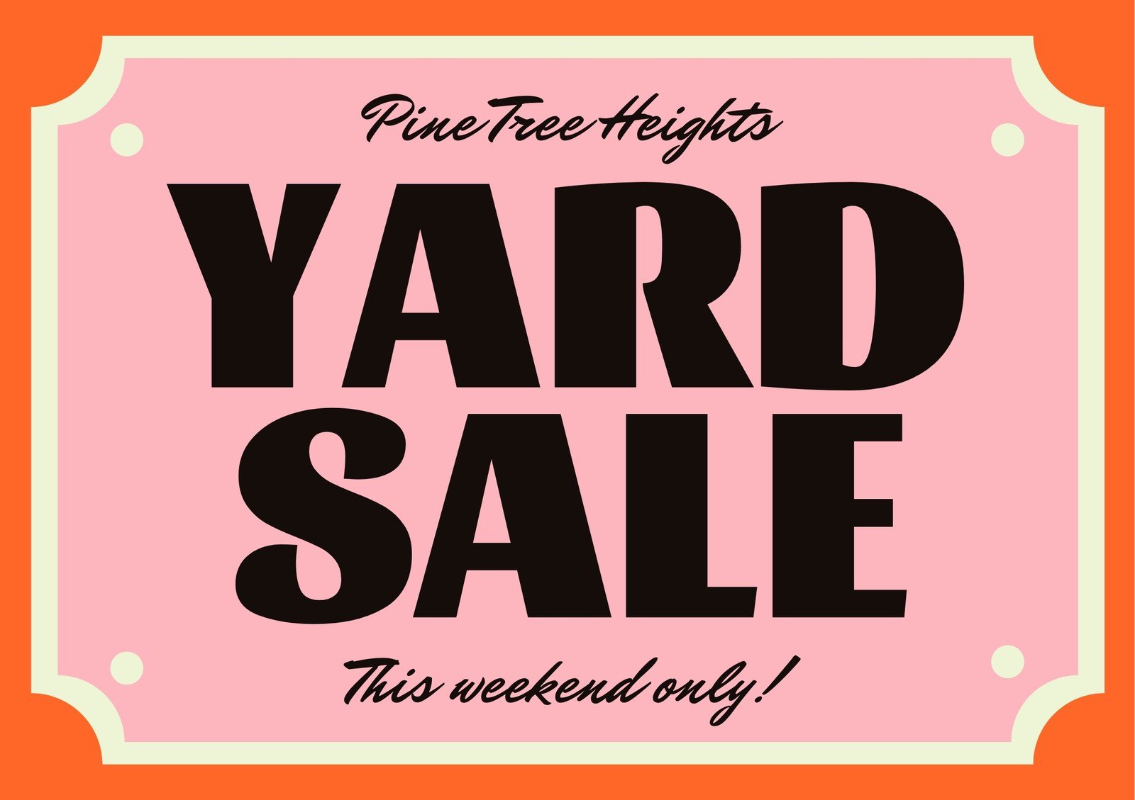 Free Printable Customizable Yard Sale Sign Templates Canva 44% OFF