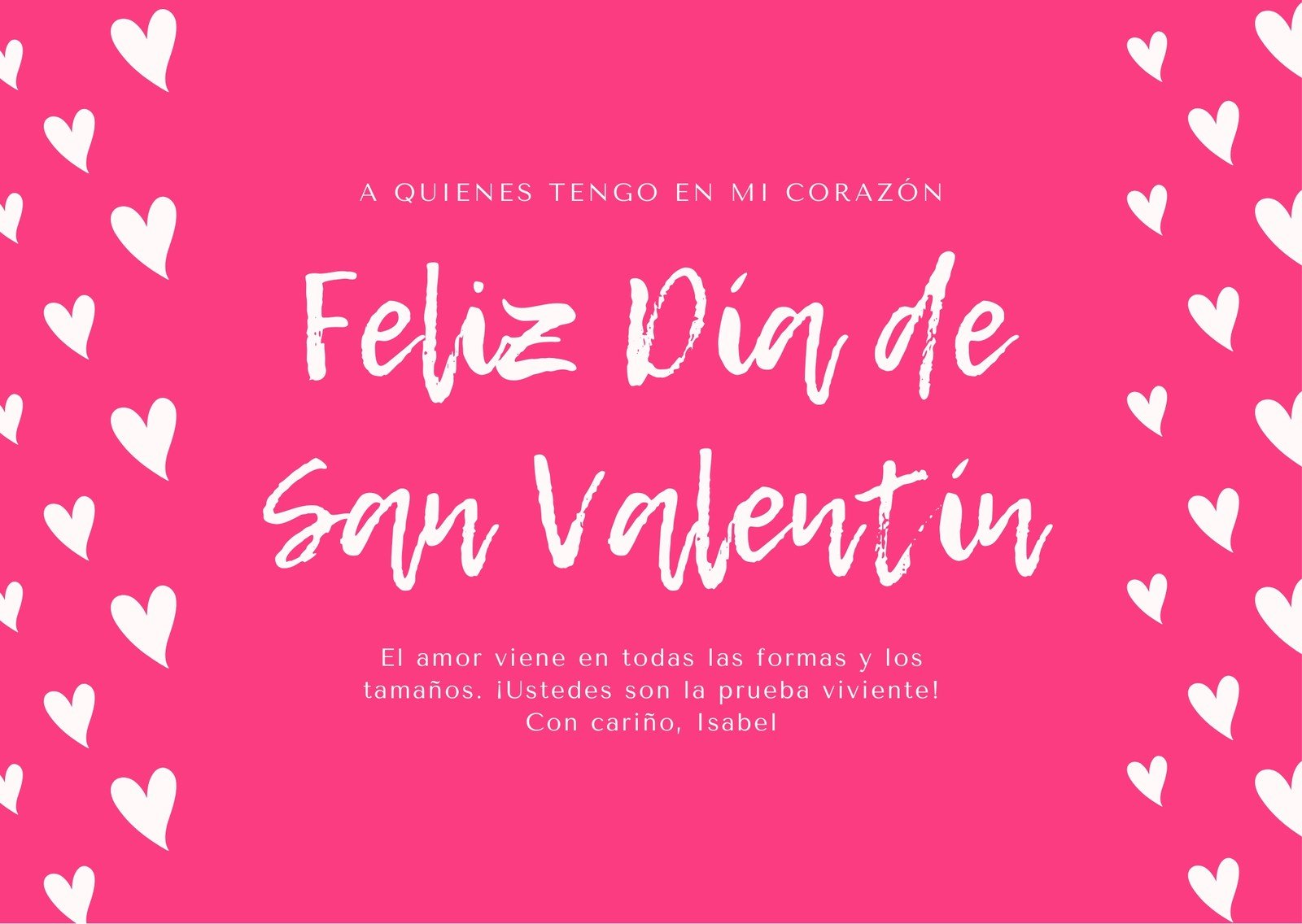 Rosa Corazones Día de San Valentín Tarjeta