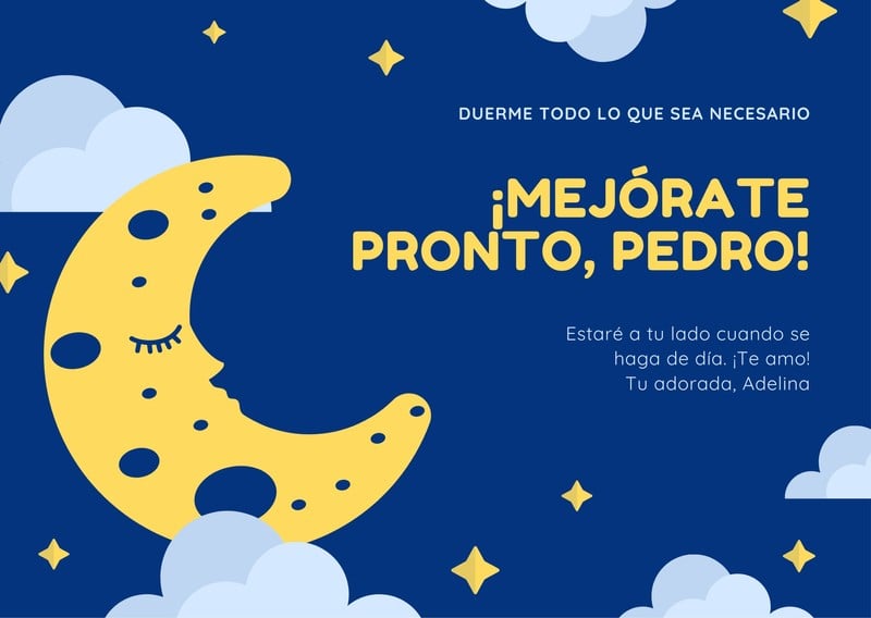 Plantillas Para Tarjetas De Recuperate Pronto Gratis Canva