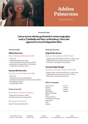 Free Professional Resume Templates To Customize Canva