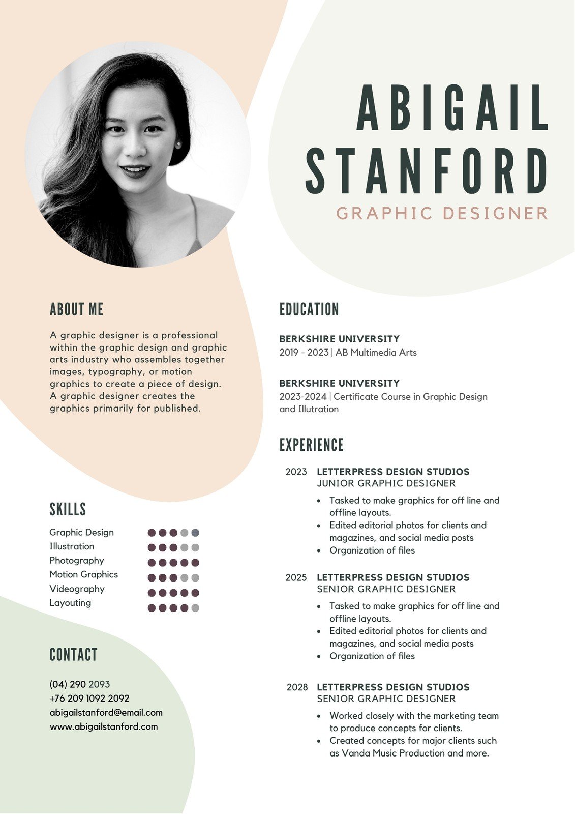 simple creative resume template free photoshop