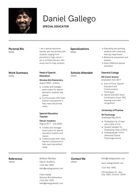 Free Easy Resume Template from marketplace.canva.com