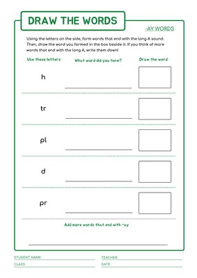 Download Free and Printable Worksheet Templates for Teachers | Canva