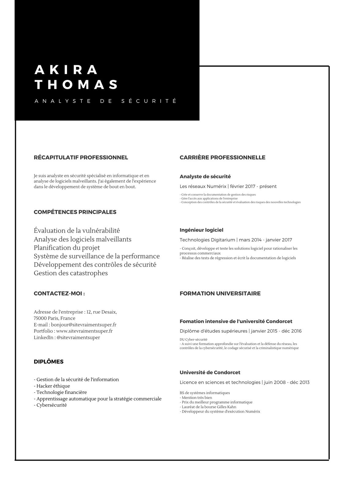 CV original les plus beaux mod les du Web Canva