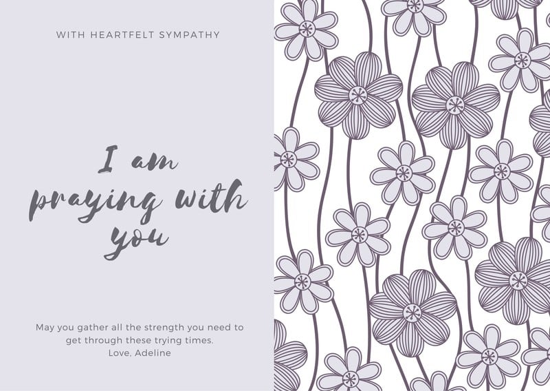 Page 2 - Free printable sympathy card templates to customize | Canva