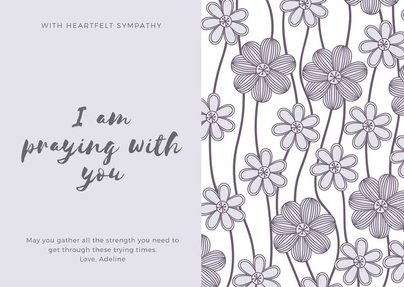 Page 2 - Free, custom printable sympathy card templates | Canva