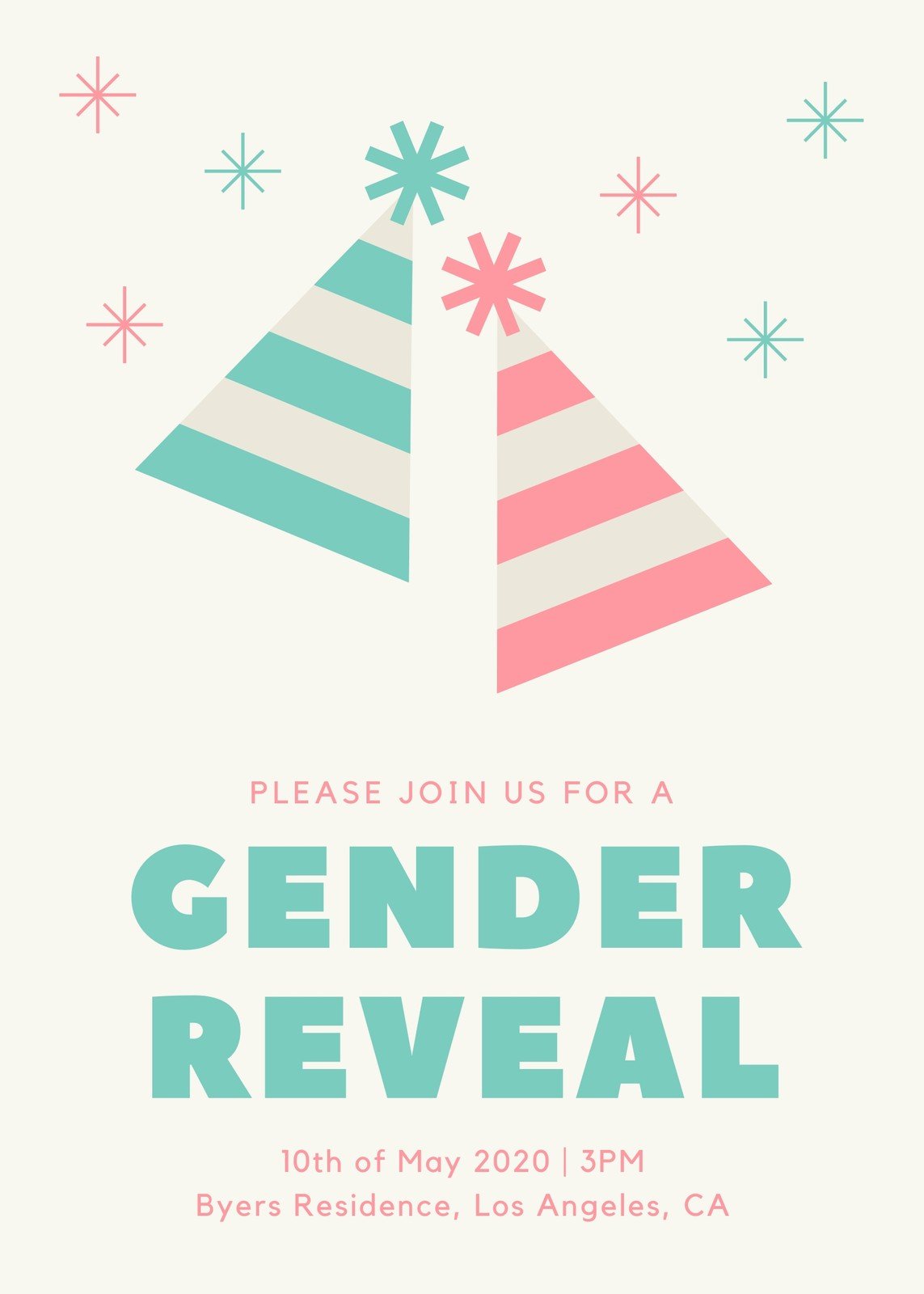 Free, printable gender reveal announcement templates