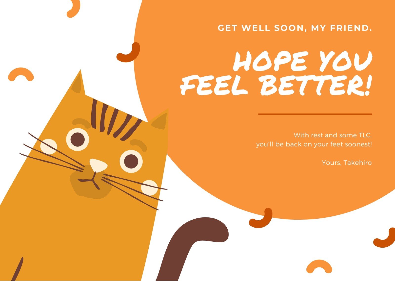 Free, printable, editable get well soon card templates  Canva Throughout Get Well Card Template