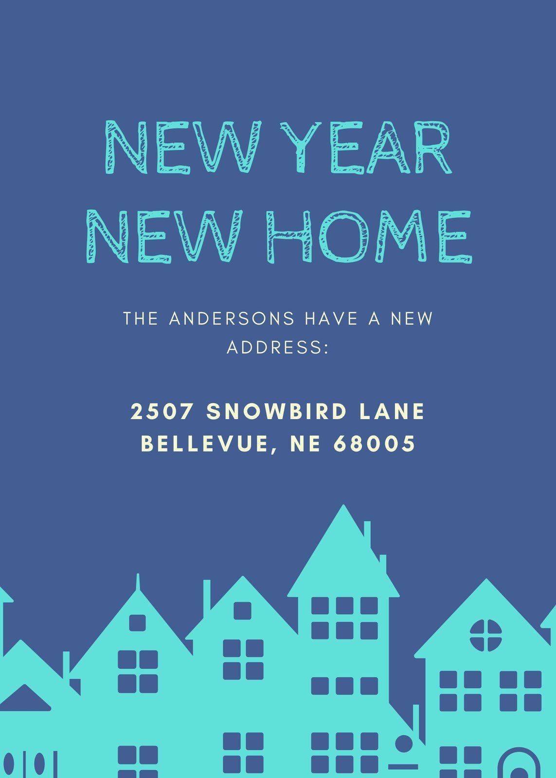 Free, custom printable moving announcement templates  Canva Regarding Free Moving House Cards Templates
