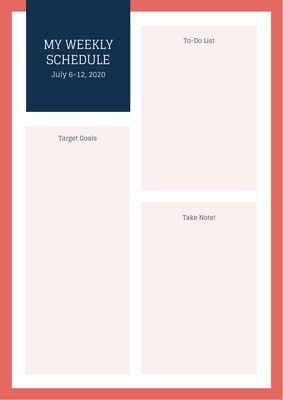 7 Day Calendar Template from marketplace.canva.com