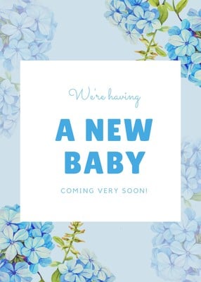 Download Free, custom printable pregnancy announcement templates | Canva