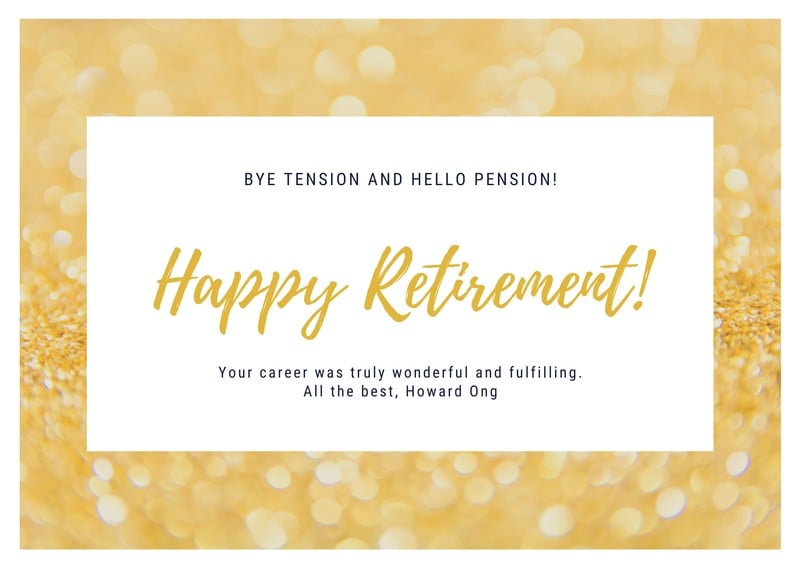 Customize 41+ Retirement Cards Templates Online - Canva