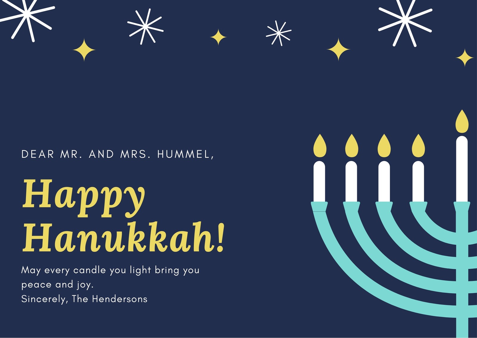 Free printable, customizable Hanukkah card templates Canva