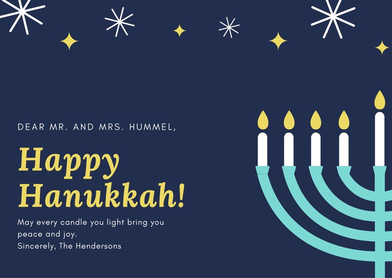 Free printable, customizable Hanukkah card templates | Canva