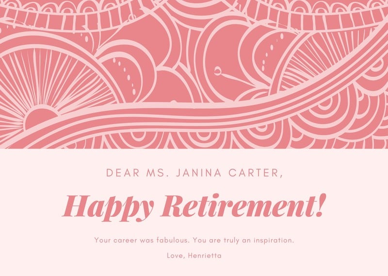 Retirement Card Template from marketplace.canva.com