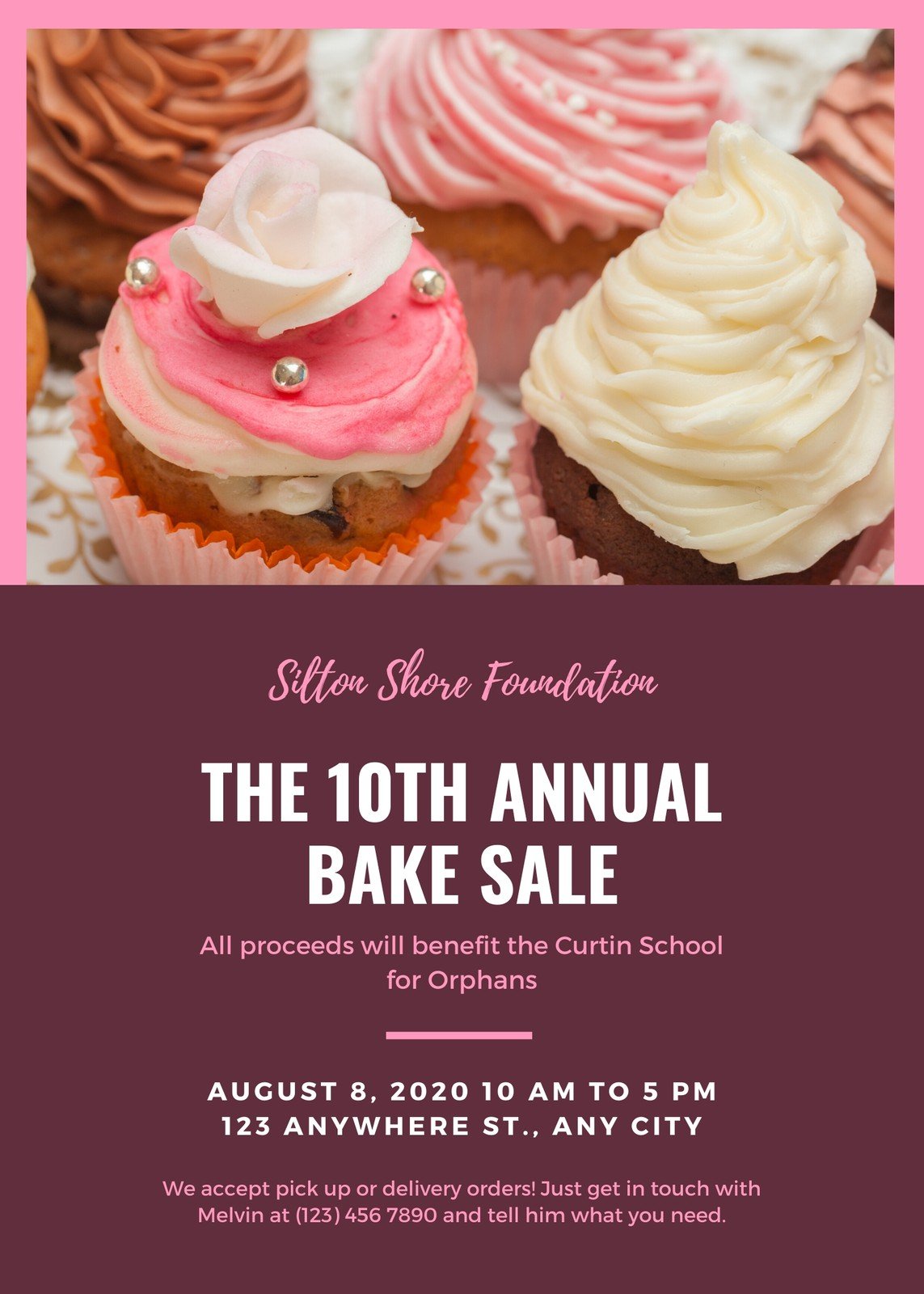 Customize 20+ Bake Sale Flyers Templates Online - Canva Pertaining To Cupcake Flyer Templates Free