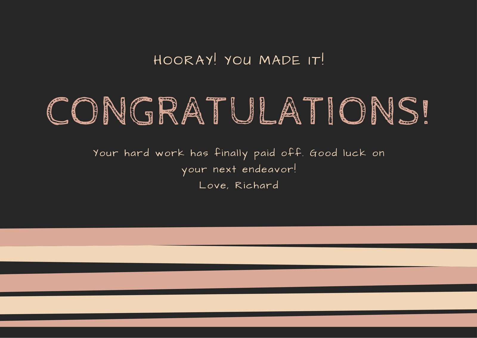 Free Printable Custom Congratulation Card Templates Canva