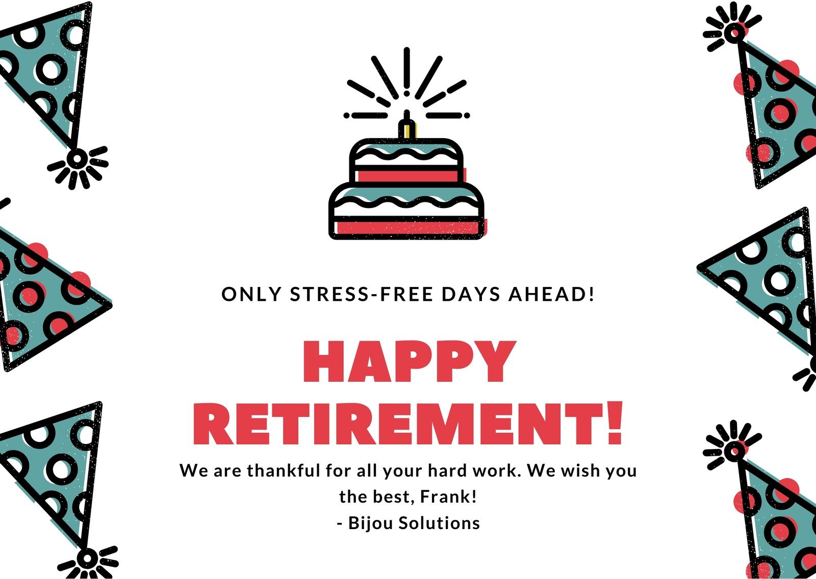 Free printable, customizable retirement card templates  Canva Inside Retirement Card Template