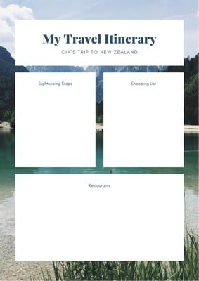 Itinerary Template Pages from marketplace.canva.com