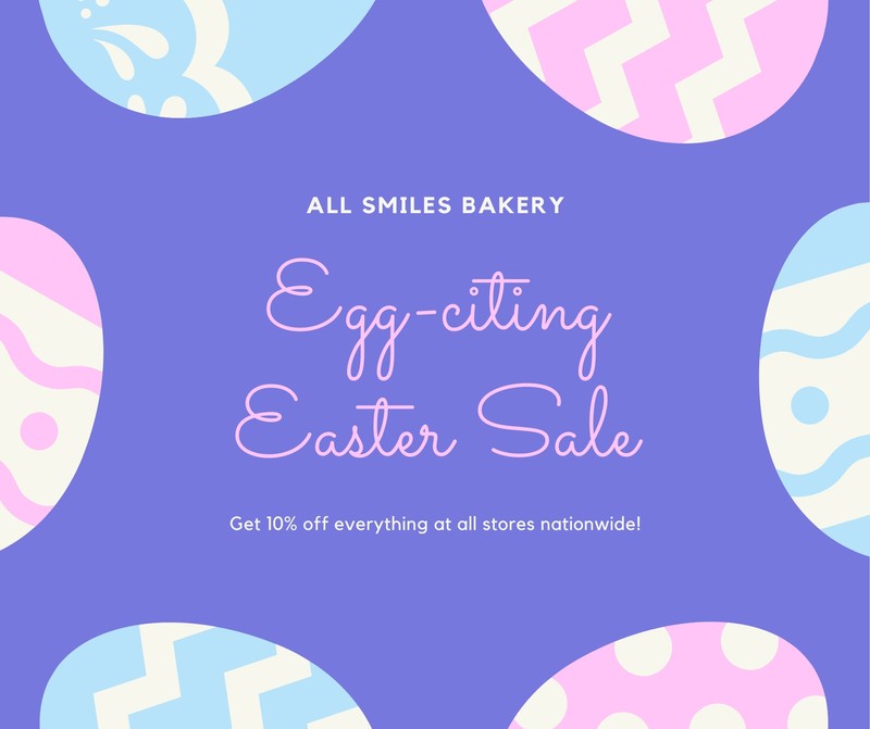 Pastel Eggs Easter Sale Facebook Post Templates By Canva