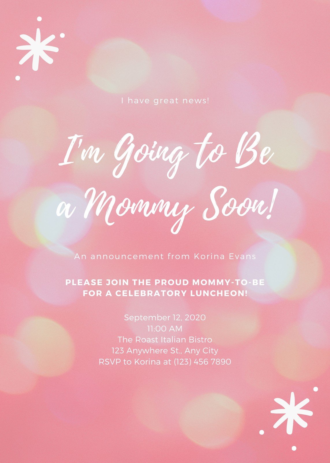 Download Free Custom Printable Pregnancy Announcement Templates Canva