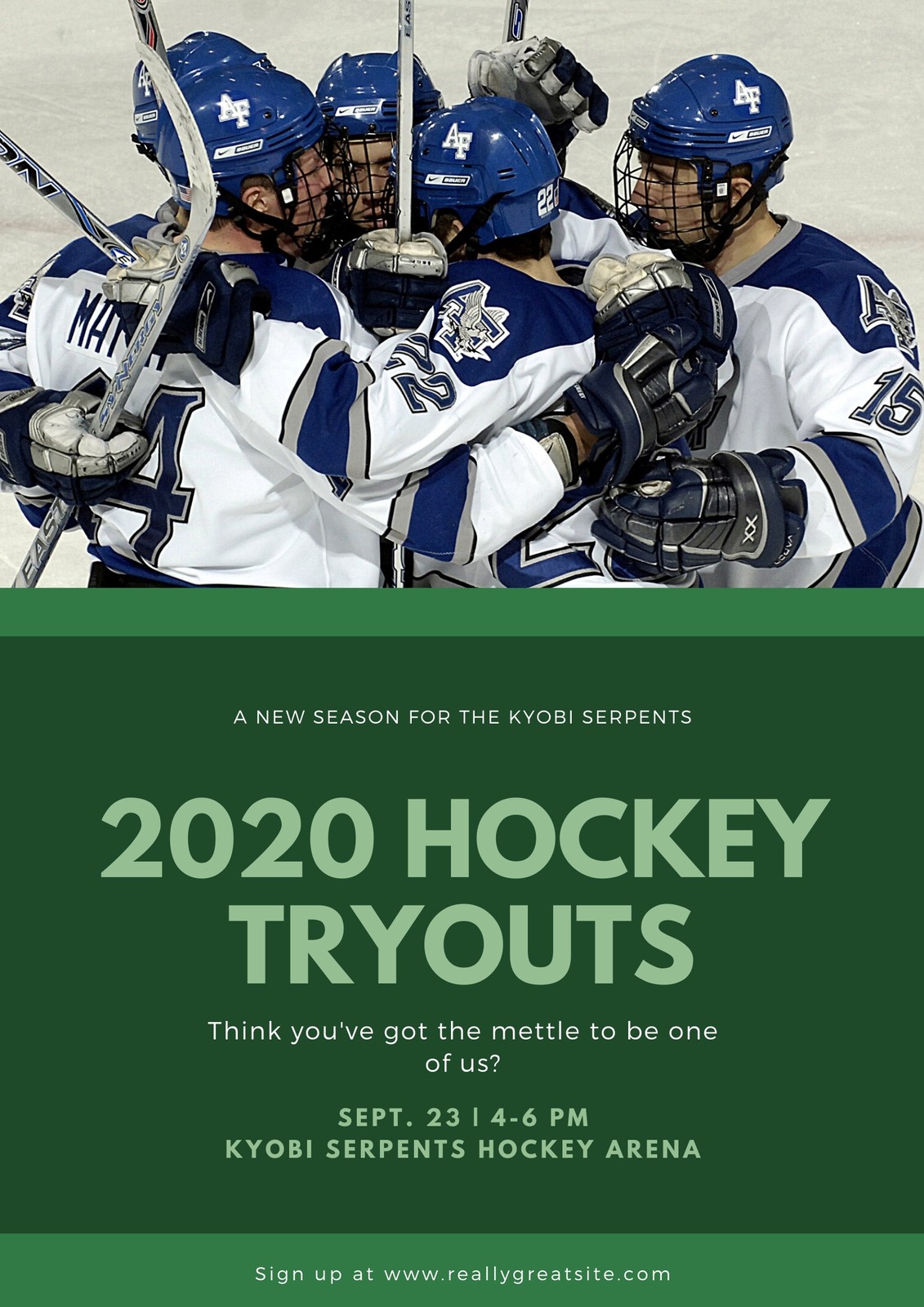Free, printable, customizable hockey poster templates Canva