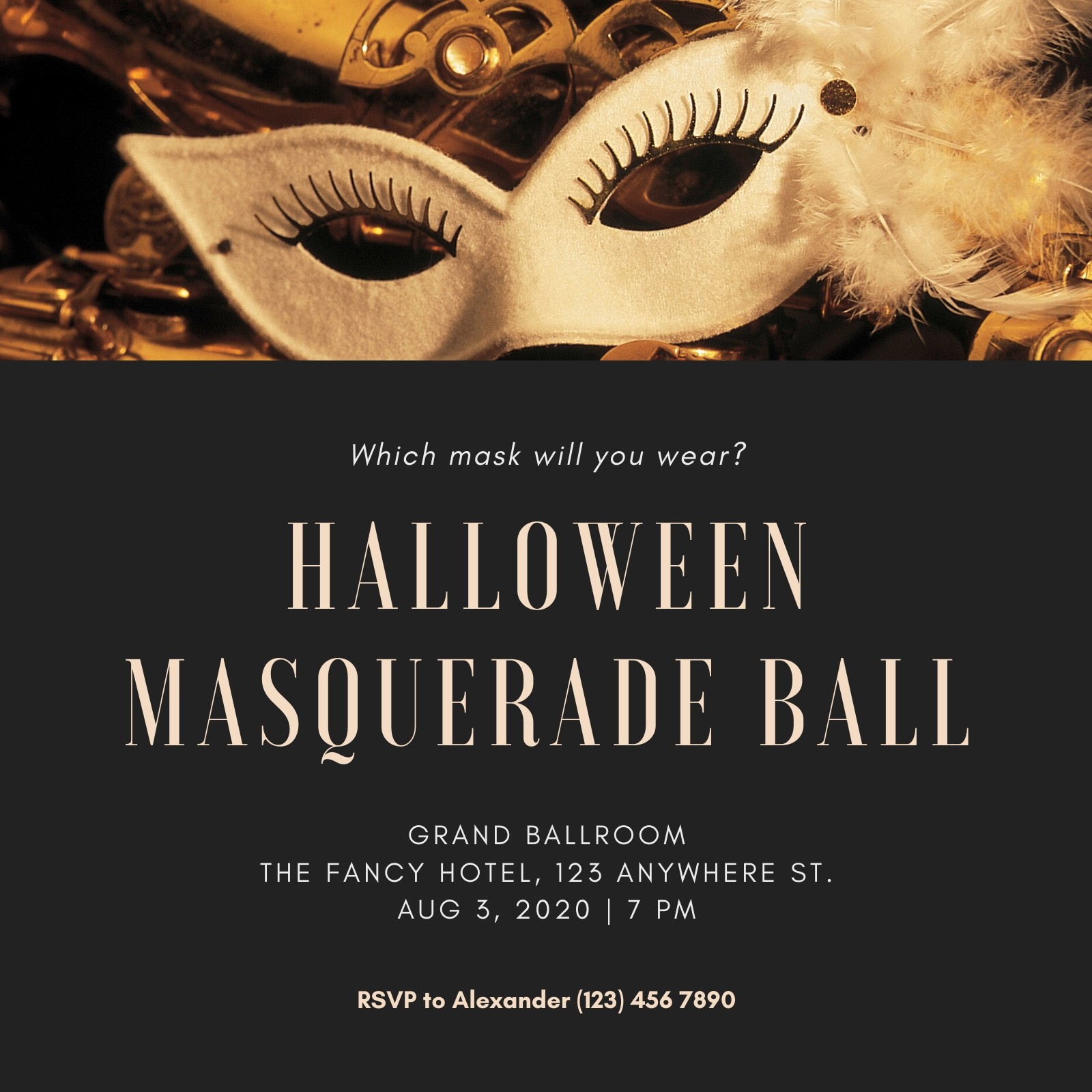 Free Printable Customizable Masquerade Invitation Templates Canva