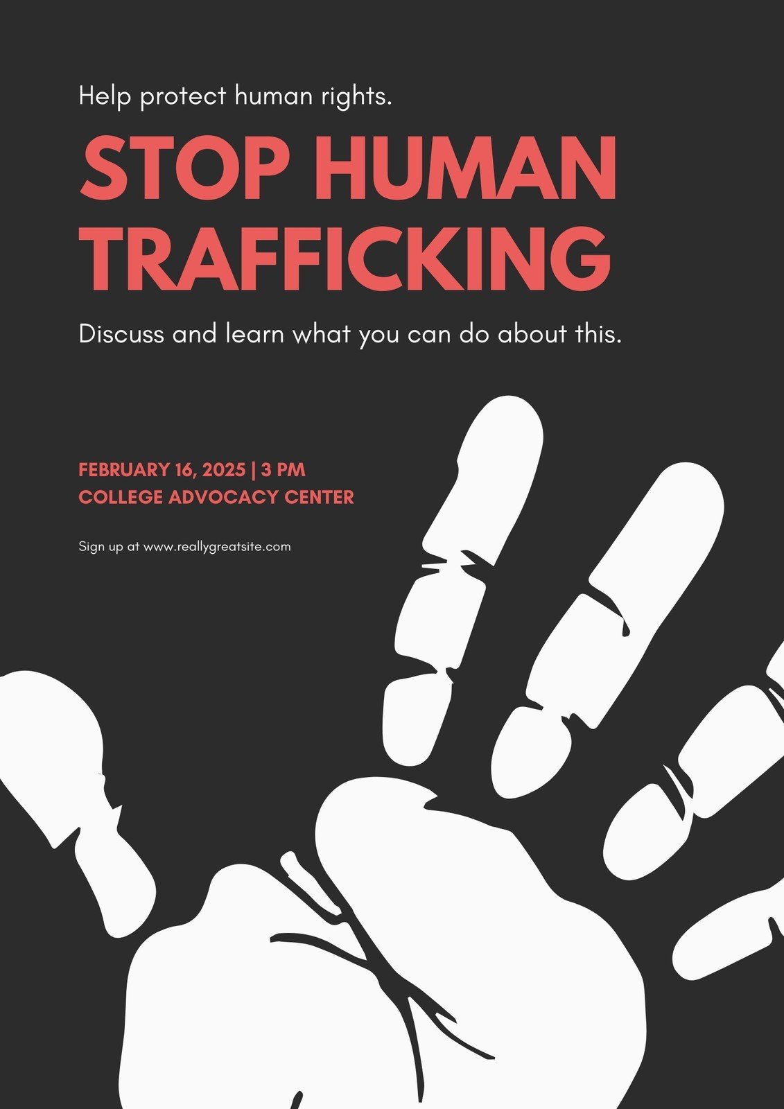 Stop Human Trafficking Signs