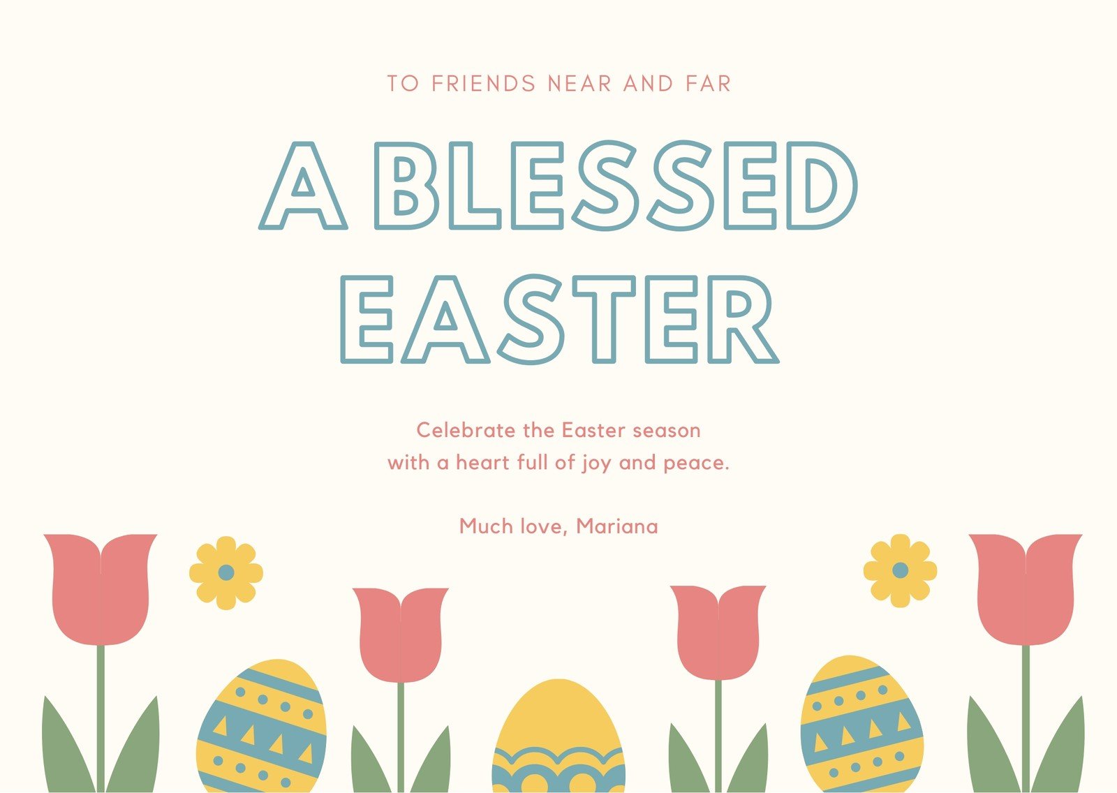 Free printable, customizable Easter card templates